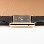Cartier Must de Tank Vermeil Black Glossy Art Deco Dial 1990s Ref. 590005