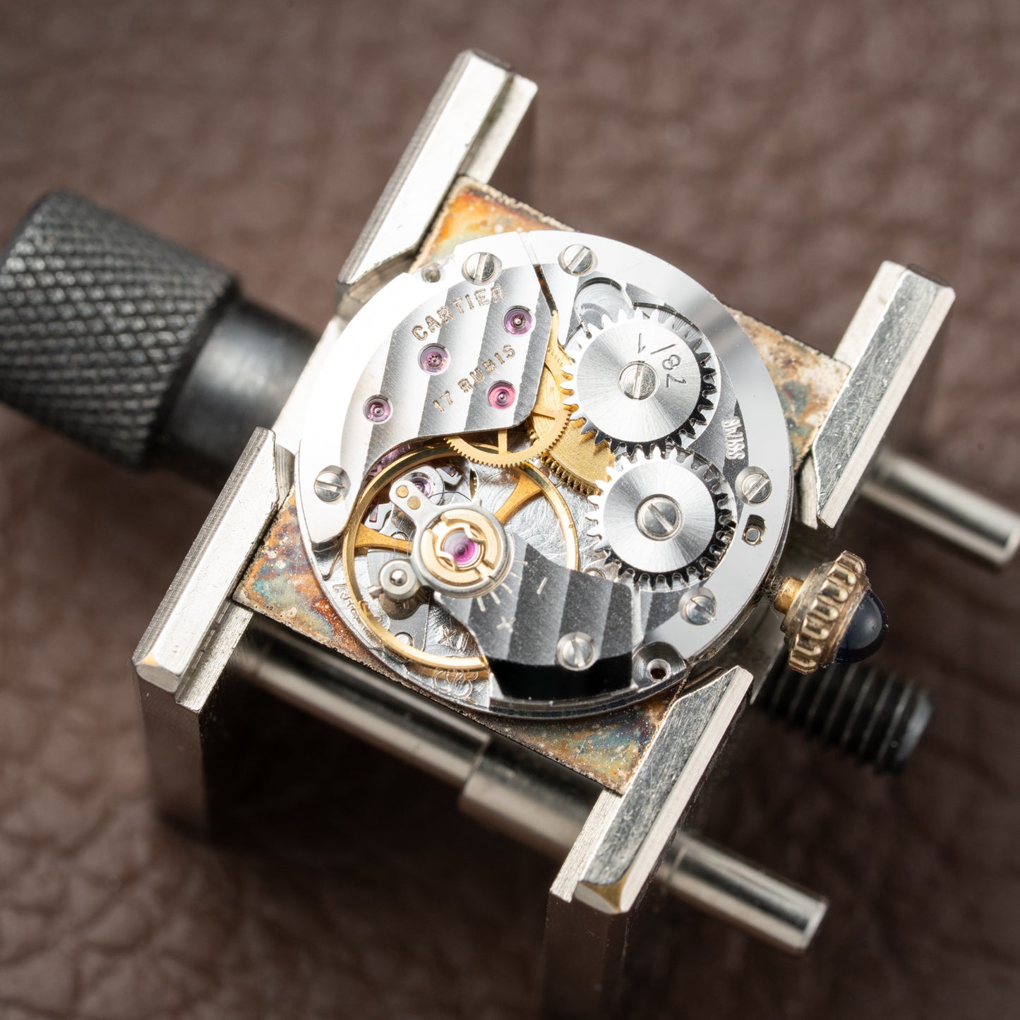 Cartier Tank Must de Vermeil Black Dial PM 1980s