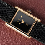 Cartier Tank Must de Vermeil Black Dial PM 1980s