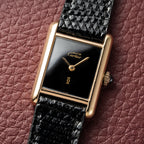 Cartier Tank Must de Vermeil Black Dial PM 1980s