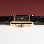 Cartier Tank Must de Vermeil Black Dial PM 1980s
