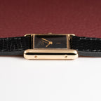 Cartier Tank Must de Vermeil Black Dial PM 1980s