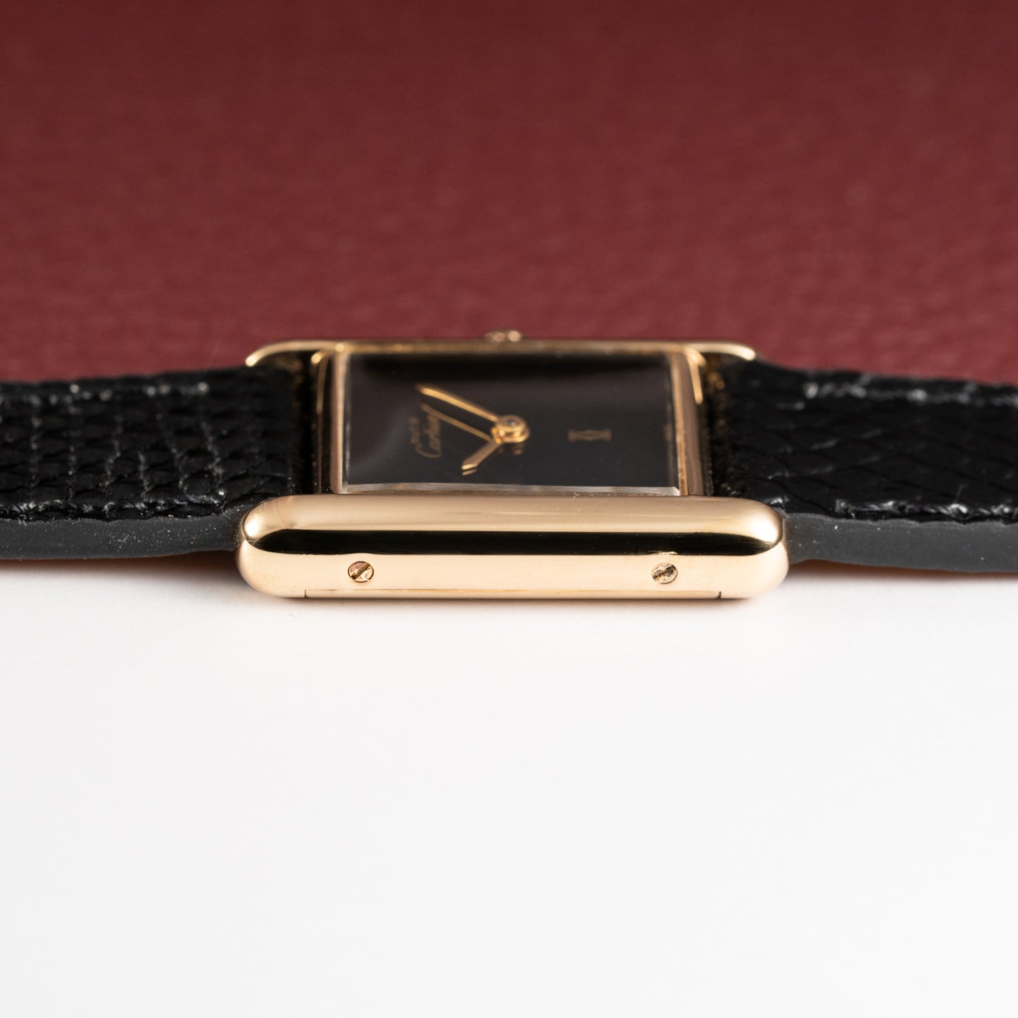 Cartier Tank Must de Vermeil Black Dial PM 1980s