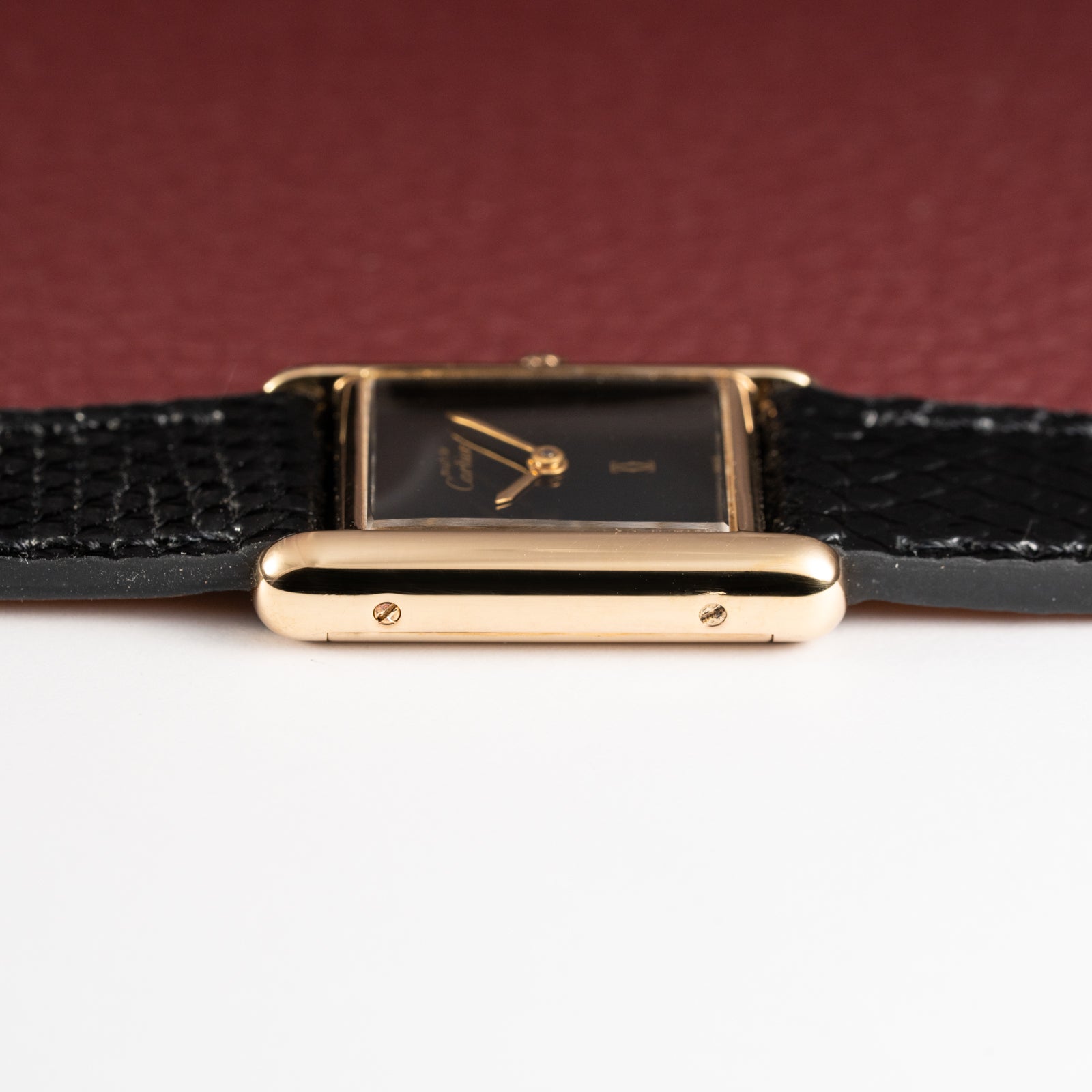 Cartier Tank Must de Vermeil Black Dial PM 1980s