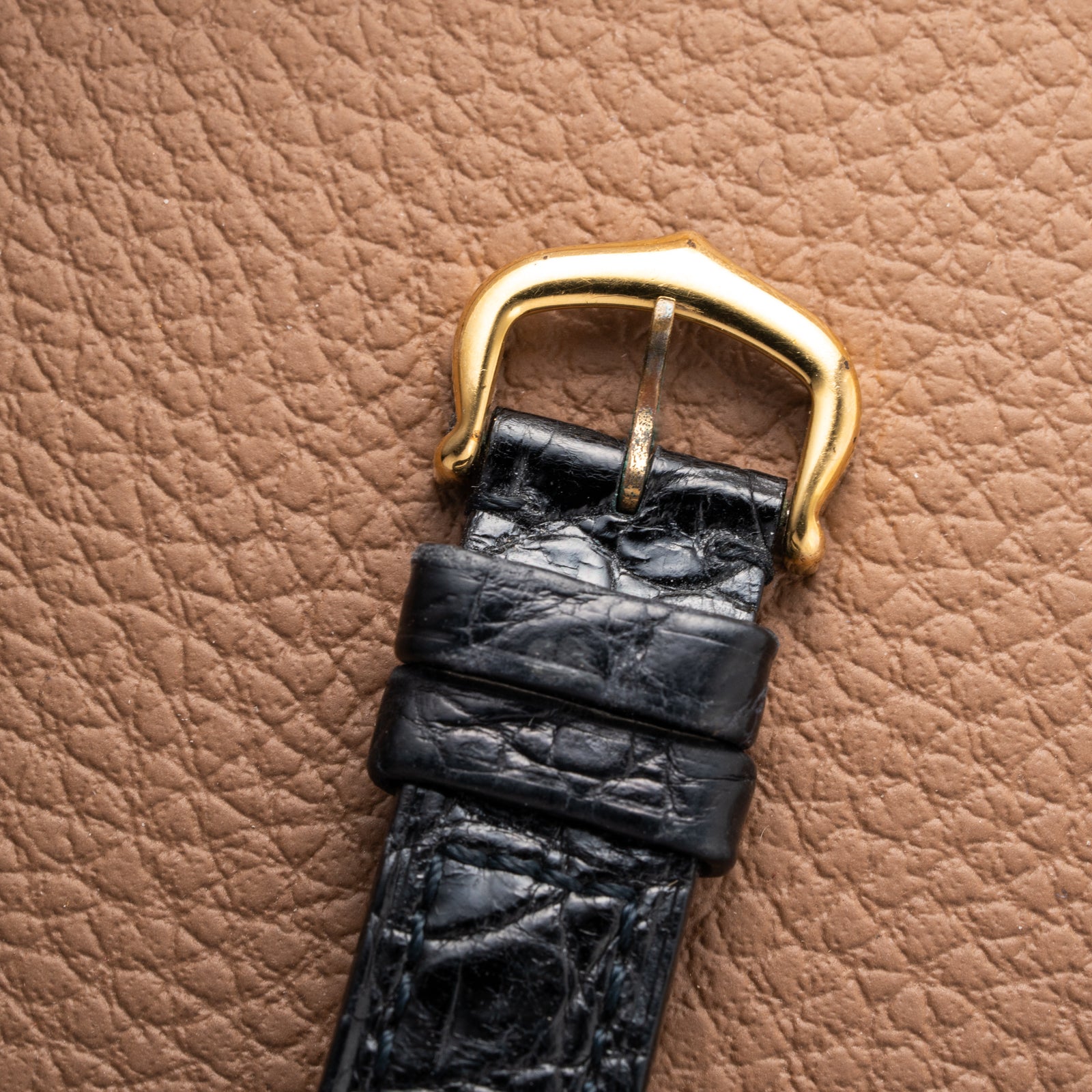 Cartier Tank Must de Vermeil Black Dial PM 1980s Model