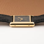 Cartier Tank Must de Vermeil Black Dial PM 1980s Model