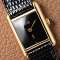 Cartier Tank Must de Vermeil Black Dial PM 1980s