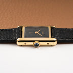 Cartier Tank Must de Vermeil Black Dial PM 1980s