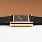 Cartier Tank Must de Vermeil Black Dial PM 1980s