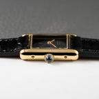Cartier Tank Must de Vermeil Black Dial PM Full Set from 1987