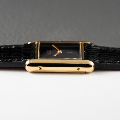 Cartier Tank Must de Vermeil Black Dial PM Full Set from 1987