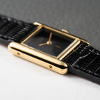 Cartier Tank Must de Vermeil Black Dial PM Full Set from 1987