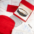 Cartier Tank Must de Vermeil Black 'Onyx' Dial GM Full Set from 1989 with Provenance!