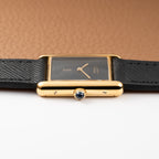 Cartier Tank Must de Vermeil Black 'Onyx' Dial GM Full Set from 1989 with Provenance!