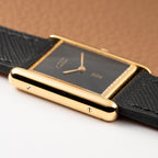 Cartier Tank Must de Vermeil Black 'Onyx' Dial GM Full Set from 1989 with Provenance!