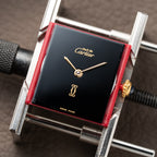 Cartier Tank Must de Vermeil Black Onyx Dial GM Ref 681006 1990s