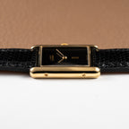 Cartier Tank Must de Vermeil Black Onyx Dial GM Ref 681006 1990s