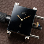 Cartier Tank Must de Black 'Onyx' Dial Vermeil GM from 1990s