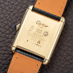 Cartier Tank Must de Black 'Onyx' Dial Vermeil GM from 1990s