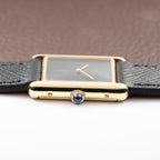Cartier Tank Must de Black 'Onyx' Dial Vermeil GM from 1990s