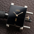 Cartier Tank Must de Black Onyx Dial Vermeil GM from 1980s