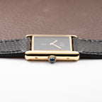 Cartier Tank Must de Black Onyx Dial Vermeil GM from 1980s