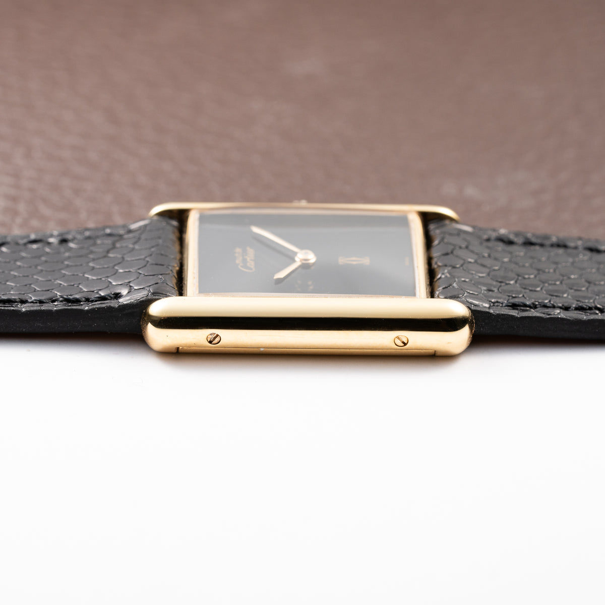 Cartier Tank Must de Black Onyx Dial Vermeil GM from 1980s