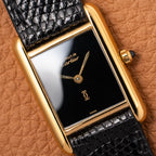 Cartier Tank Must de 'Onyx' 'Black "Spider" Dial Vermeil Ref. 3 66001 from 1980s