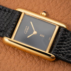 Cartier Tank Must de 'Onyx' 'Black "Spider" Dial Vermeil Ref. 3 66001 from 1980s