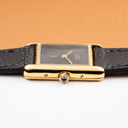 Cartier Tank Must de 'Onyx' 'Black "Spider" Dial Vermeil Ref. 3 66001 from 1980s