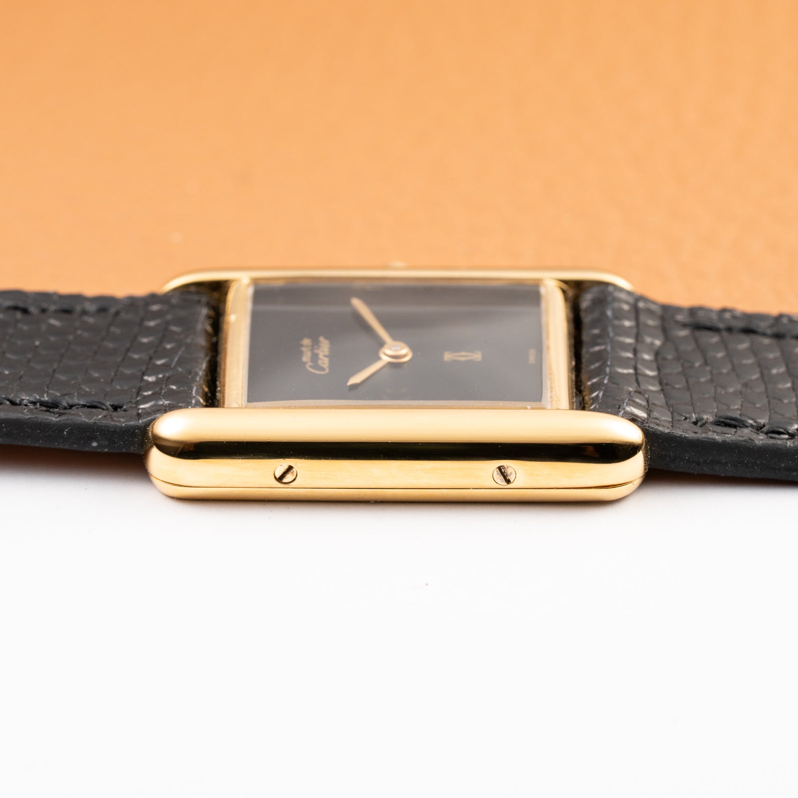 Cartier Tank Must de 'Onyx' 'Black "Spider" Dial Vermeil Ref. 3 66001 from 1980s