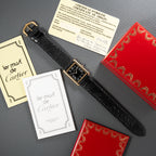 Cartier Must de Tank Vermeil Black Roman GM Full Set from 1980