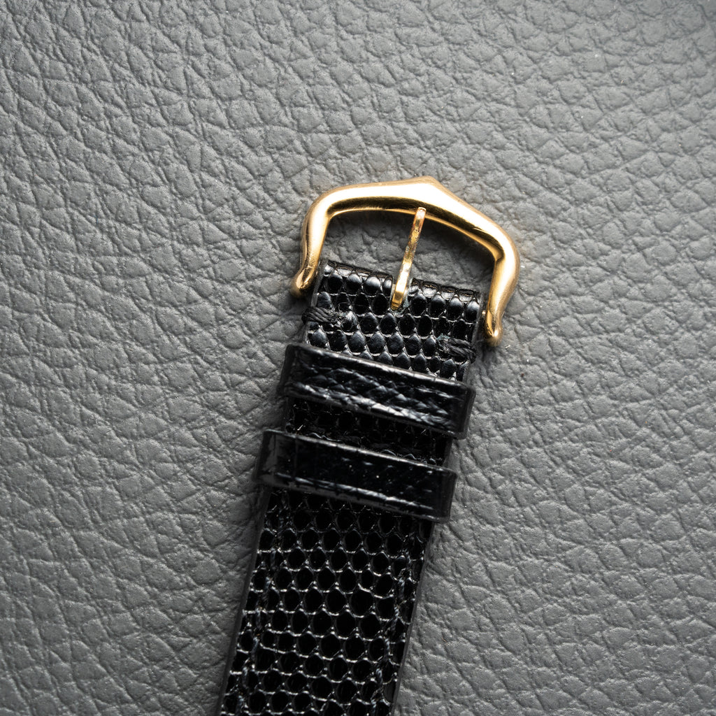 Cartier Must de Tank Vermeil Black Roman GM Full Set from 1980