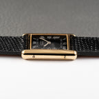 Cartier Must de Tank Vermeil Black Roman GM Full Set from 1980