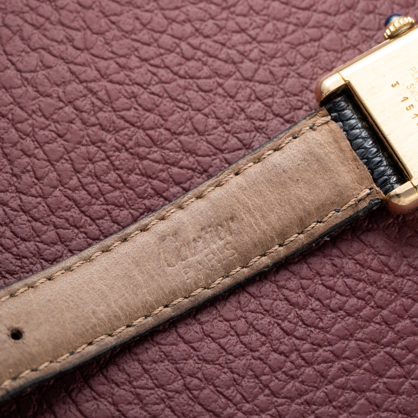 Cartier Tank Must de Black Roman Dial Vermeil PM 1980s