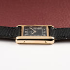 Cartier Tank Must de Black Roman Dial Vermeil PM 1980s