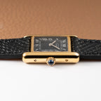Cartier Tank Must de Vermeil Black Roman Dial PM 1980s