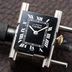 Cartier Tank Must de Vermeil Black Roman Dial PM 1980s