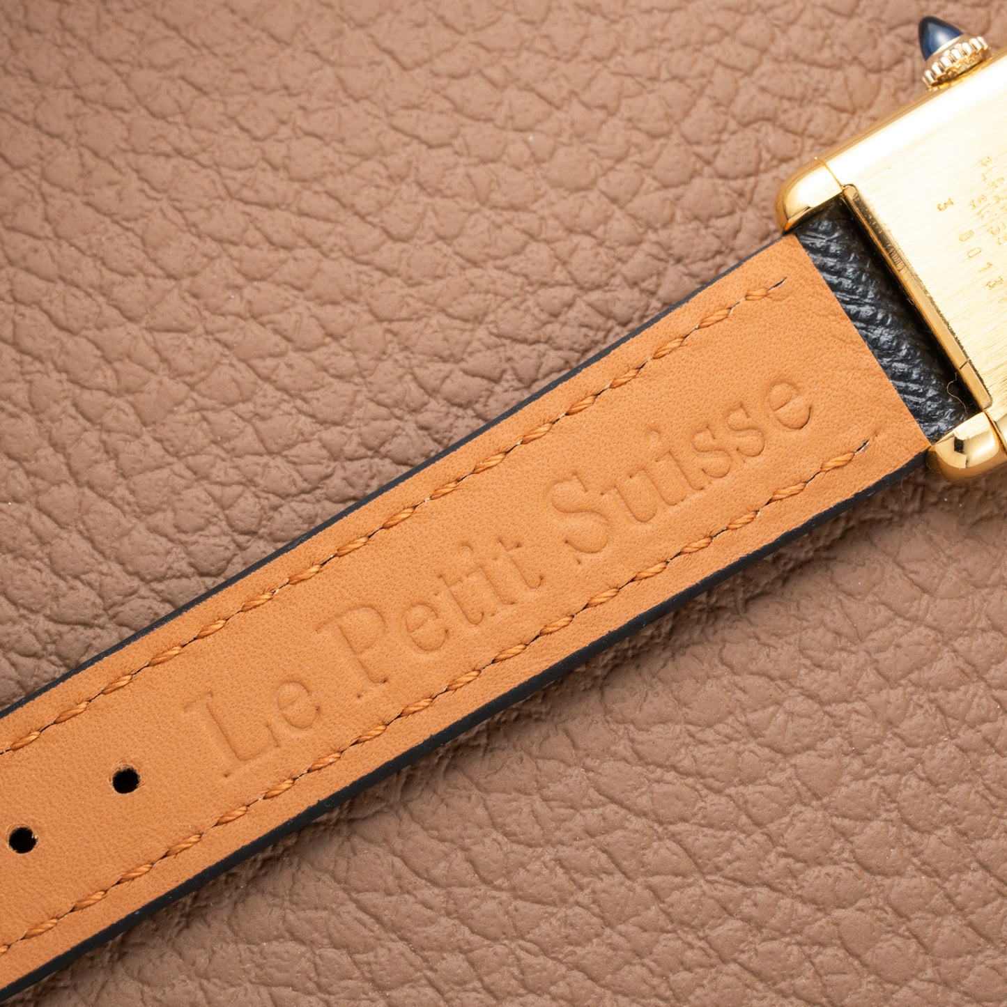 Cartier Tank Must de Vermeil Black Roman Dial PM 1980s