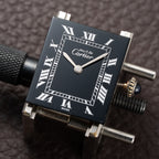 Cartier Tank Must de Black Roman Vermeil GM from 1980s