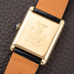 Cartier Tank Must de Black Roman Vermeil GM from 1980s