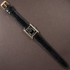 Cartier Tank Must de Black Roman Vermeil GM from 1980s