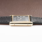 Cartier Tank Must de Black Roman Vermeil GM from 1980s