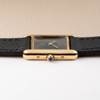 Cartier Tank Must de Vermeil Black Spider Dial Reference 3 66001 from 1980s