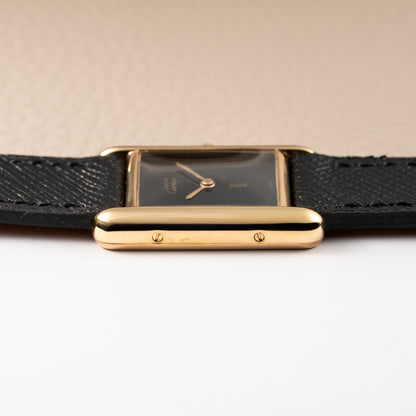 Cartier Tank Must de Vermeil Black Spider Dial Reference 3 66001 from 1980s