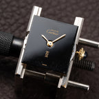 Cartier Tank Must de Black 'onyx' Dial Vermeil PM 1980s