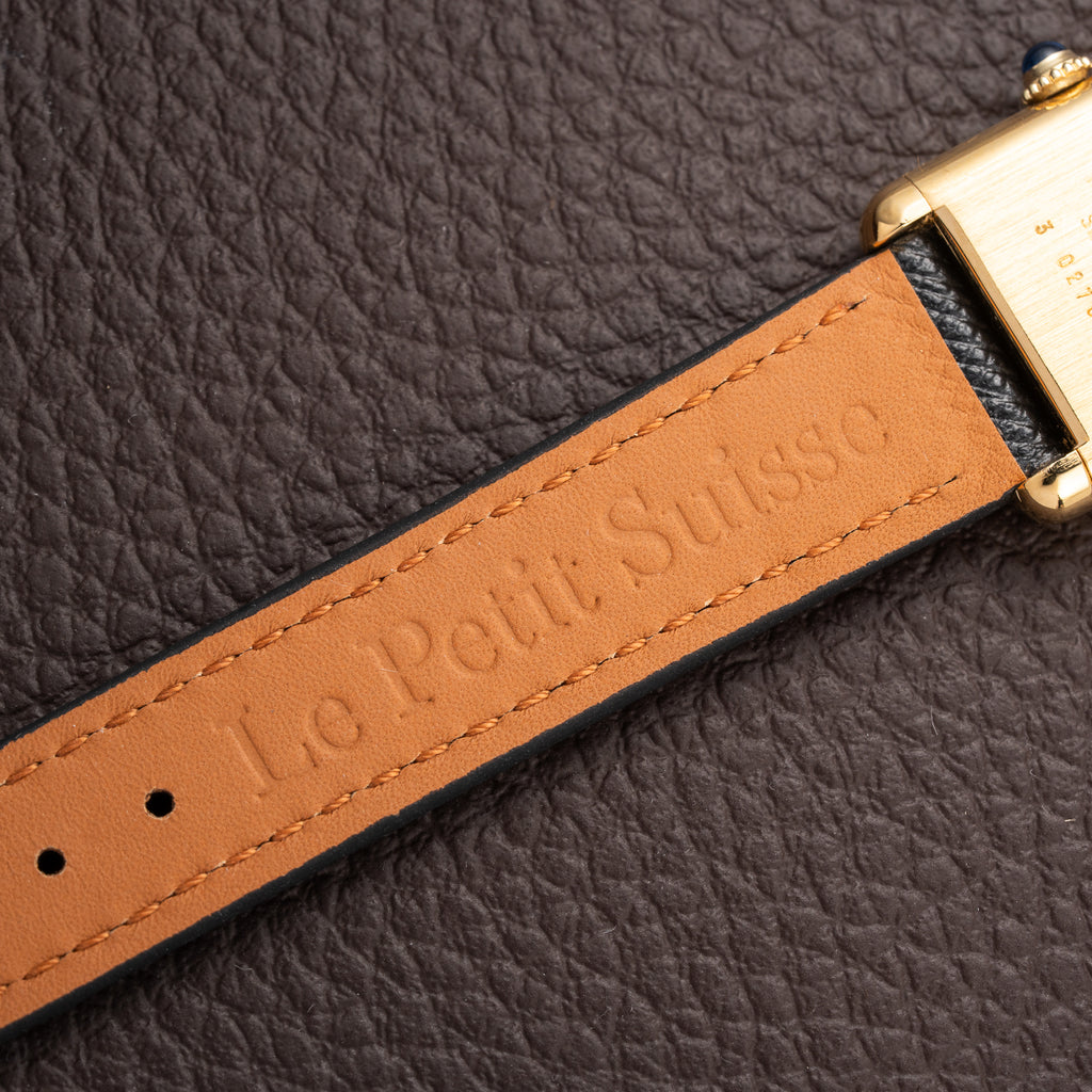 Cartier Tank Must de Black 'onyx' Dial Vermeil PM 1980s