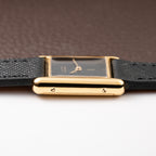 Cartier Tank Must de Black 'onyx' Dial Vermeil PM 1980s