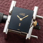 Cartier Tank Must de Vermeil Black Dial PM 1980s