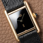 Cartier Tank Must de Vermeil Black Dial PM 1980s